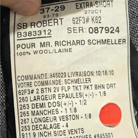 Plaid Black and Blue Coppley Men’s Tailored Suit Jacket 100% Wool - Picture 3 of 3